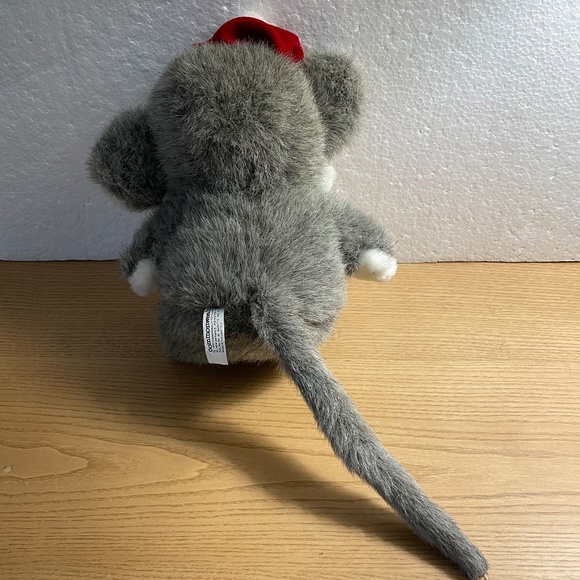 Vintage Commonwealth Mouse Plush Red Hat & Bow Tie Christmas Long Tail 12” 1992 - Picture 3 of 7